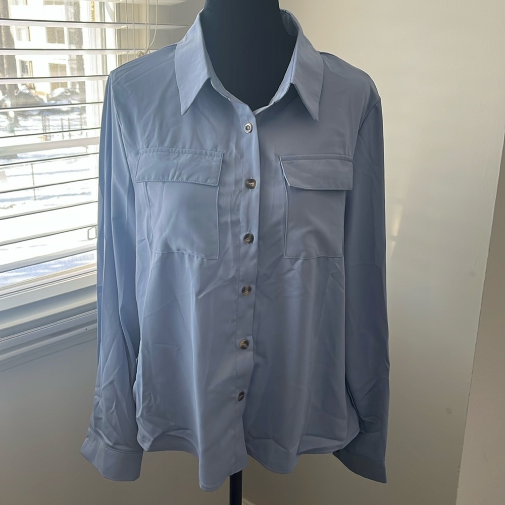 Light blue button down.